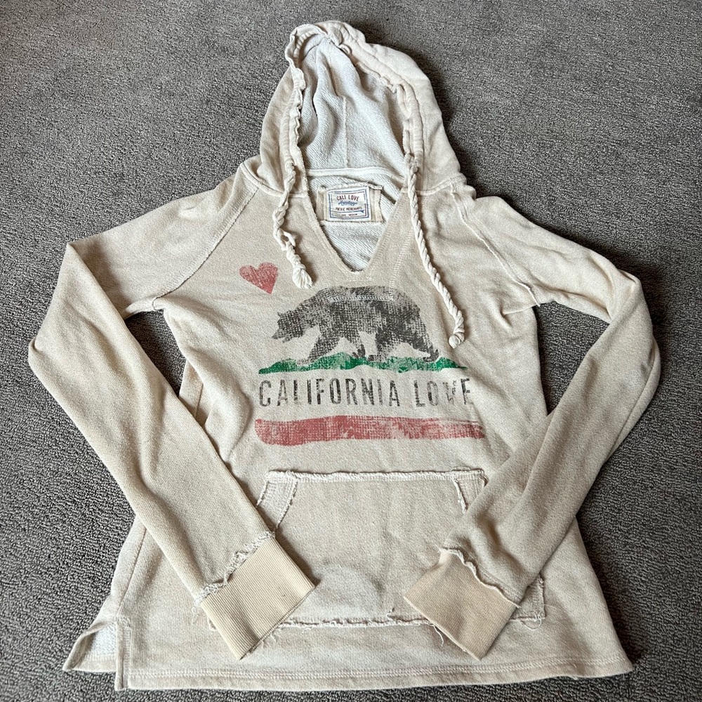 Tan California Love Hoodie Size Medium